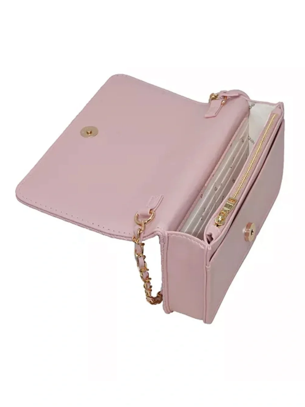 bebe Otto Blush Pink Crossbody with Wallet and Gold Hardware Brand New MSRP $89